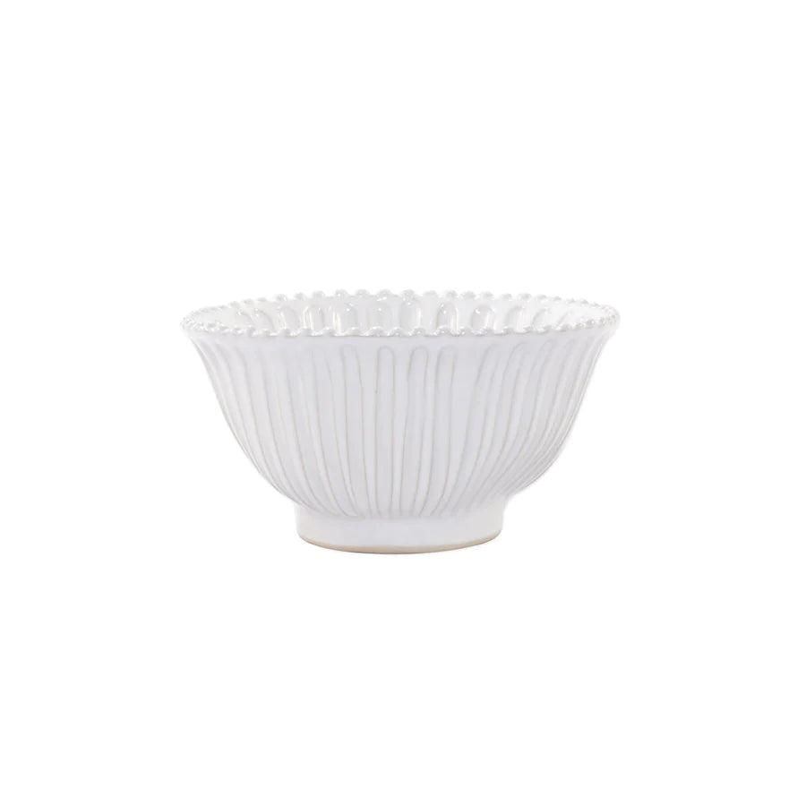 Incanto Stone White Stripe Small Serving Bowl