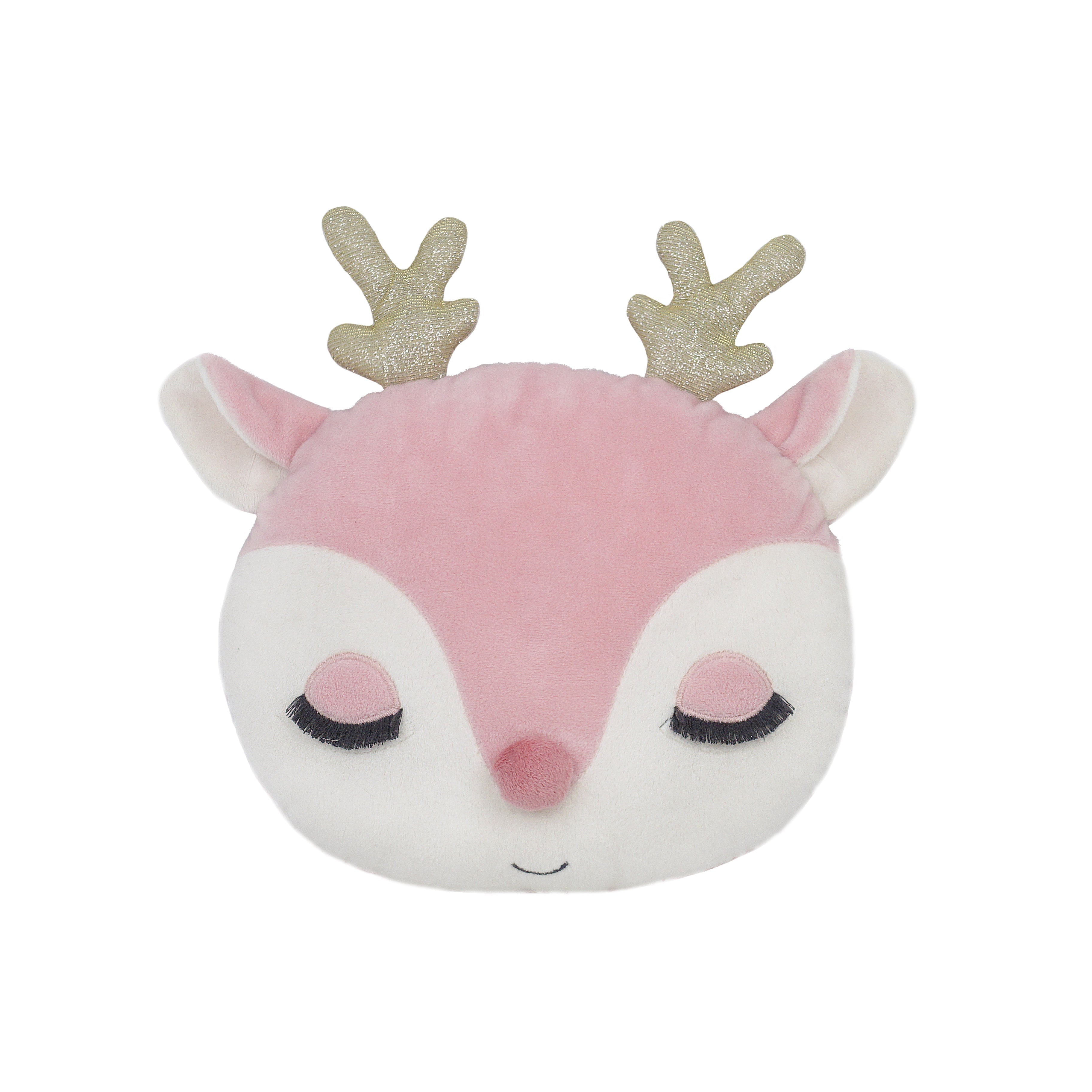 Pink Reindeer Accent Pillow