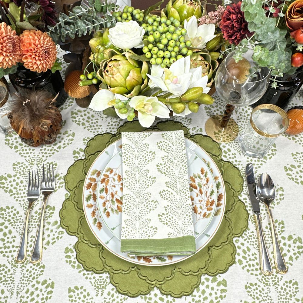 Lillian Placemat - Sage, Set of 4