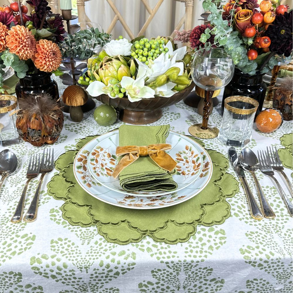 Lillian Placemat - Sage, Set of 4