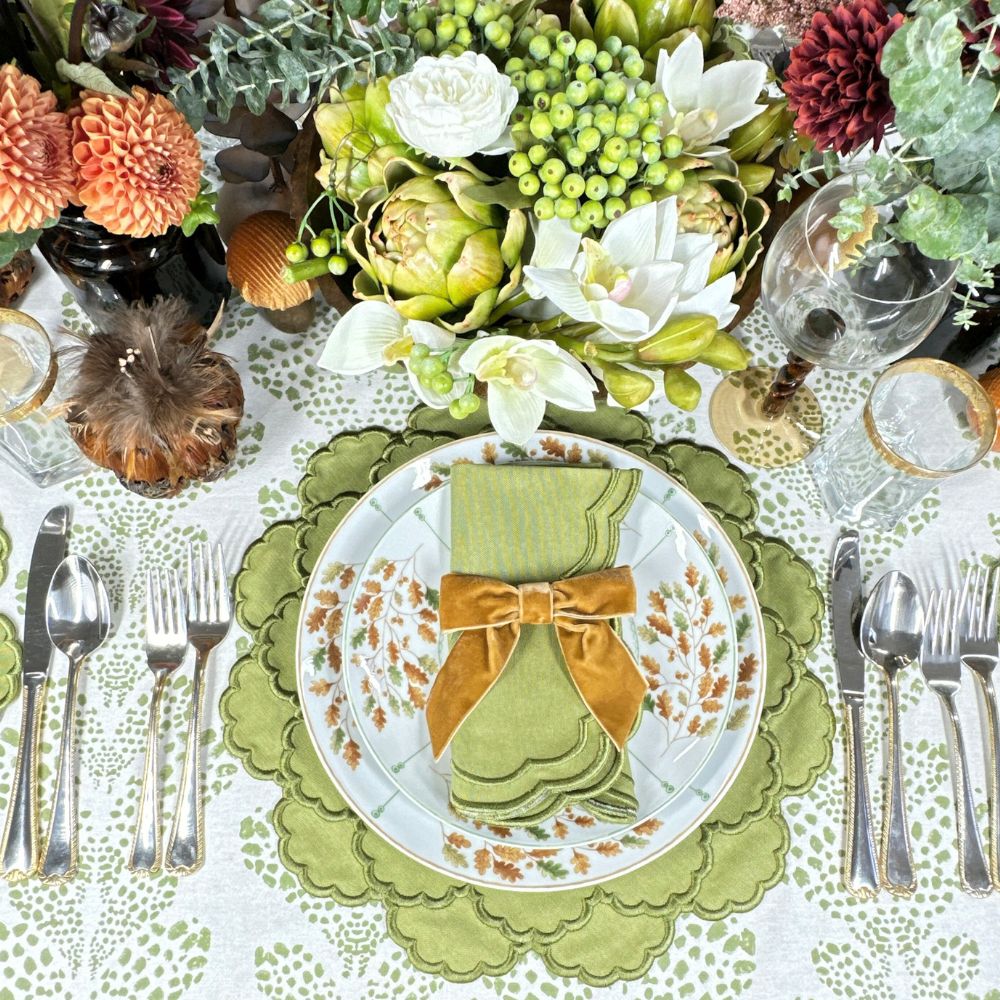 Lillian Placemat - Sage, Set of 4