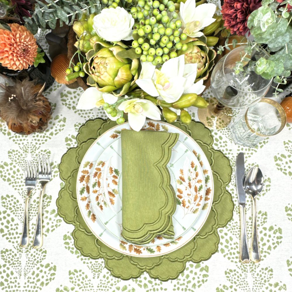 Lillian Placemat - Sage, Set of 4