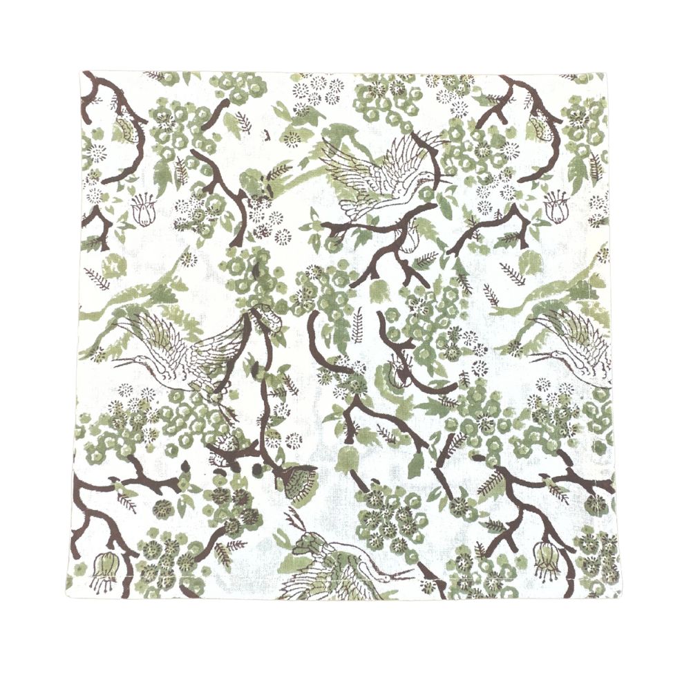 Toile de Jouy Birds - Sage - Napkins, Set of 4