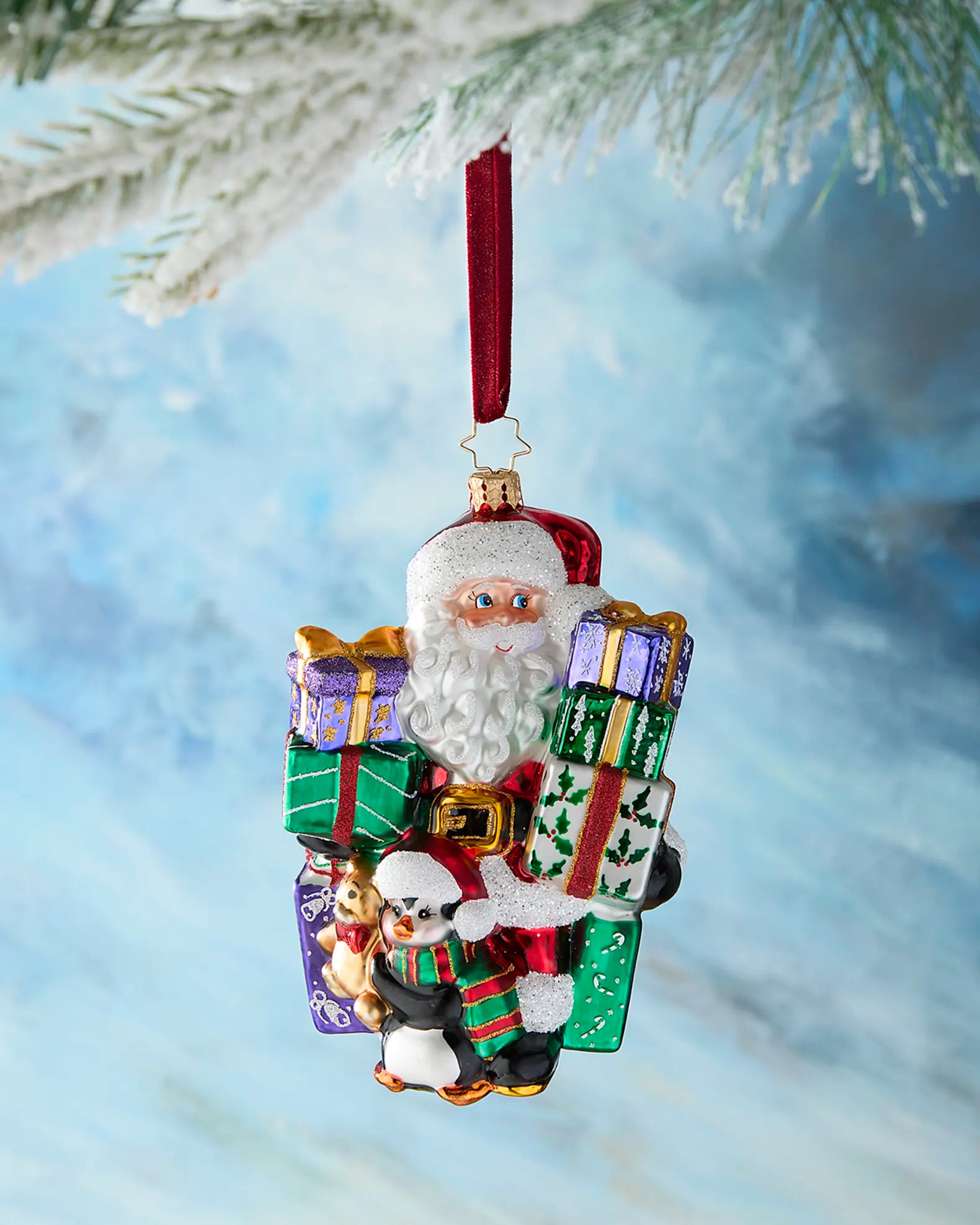 Santa's Shopping Shenanigans Chritmas Ornament