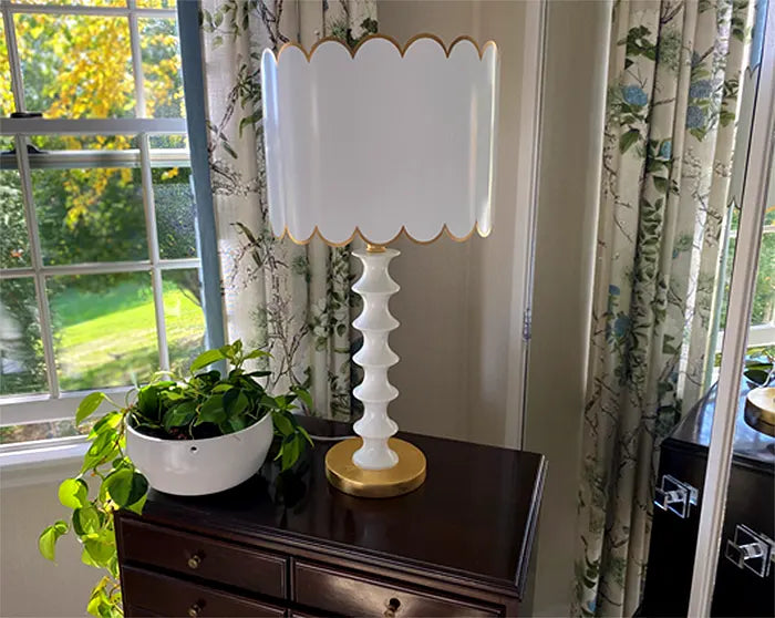 Eloise Table Lamp with Scalloped Shade ( more colors )