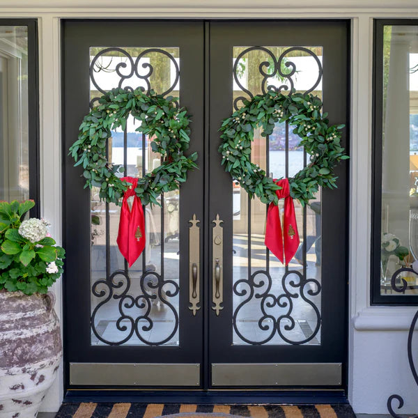 Tree with Trim Velvet Sash, Red