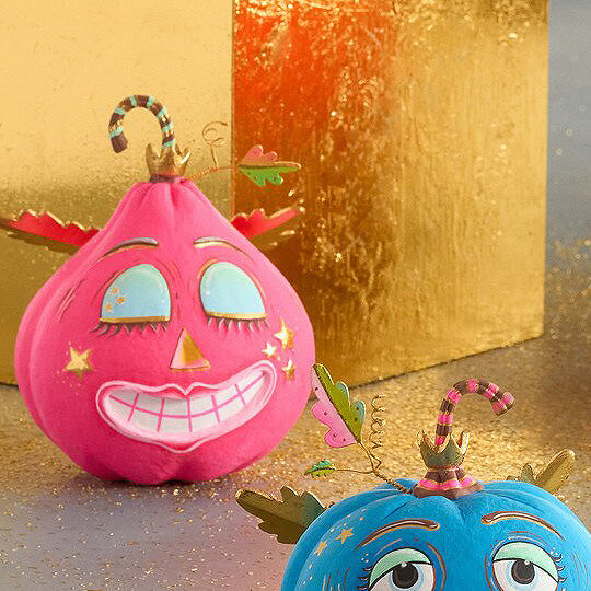 Glitterville Pumpkin Pixies Tabletop, 6 Asst