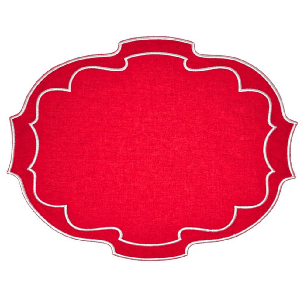 Studio Collection - Belle Placemat - Red, Set of 4