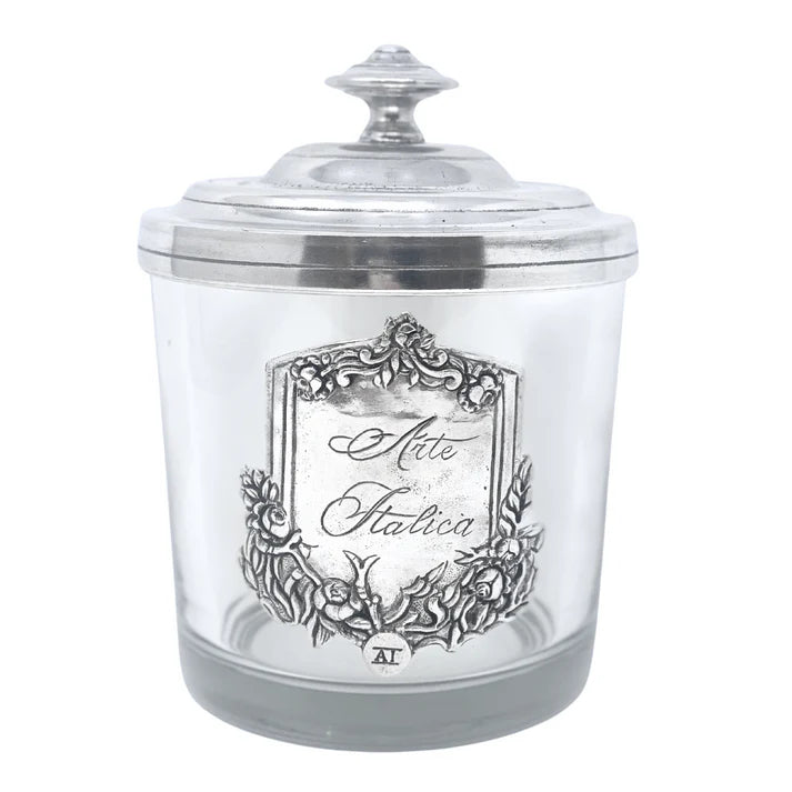 Glass Canister with Pewter Lid