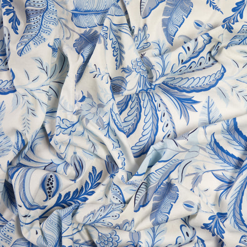Palm Beach Blue Linen-Cotton Tablecloth