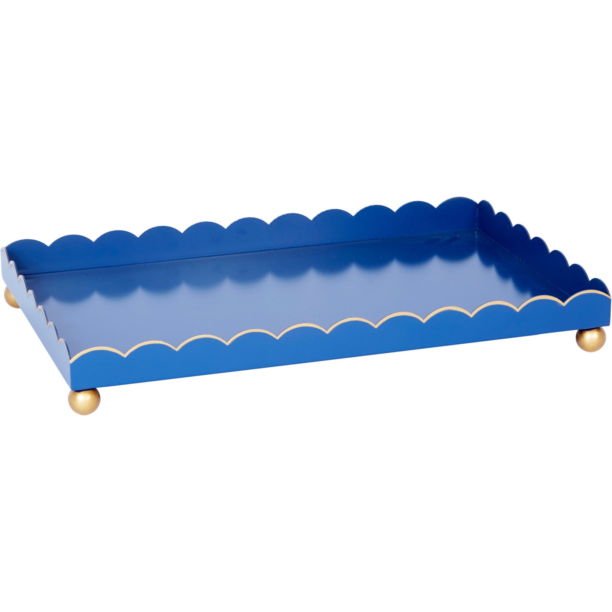 Blue & Gold Rectangular Eloise Tray