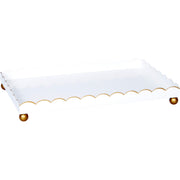 Eloise Rectangular White & Gold Tray ( more colors )