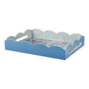 Palm Beach Lacquered Scallop Small Tray, Blue