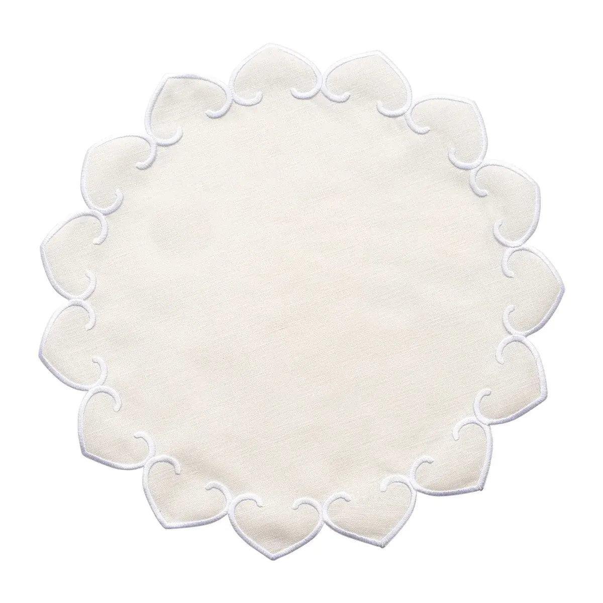 Tessuti Ivory Round Placemats, Set of 4