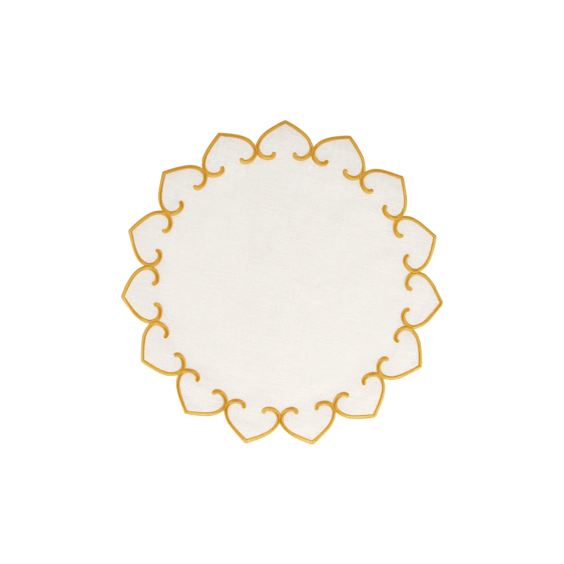 Tessuti White Round Placemats, Set of 4