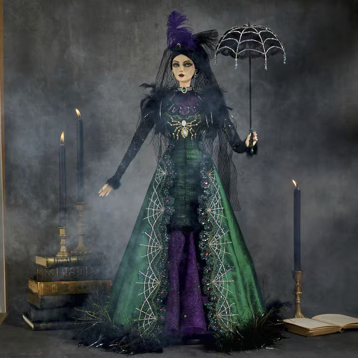 Halloween Dame with Parasol, New!