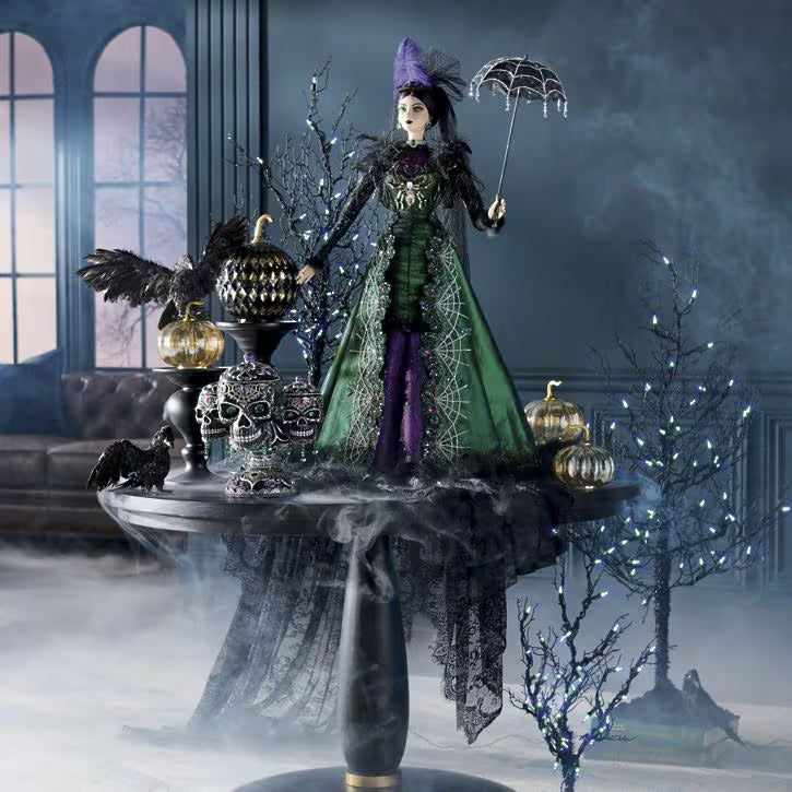 Halloween Dame with Parasol, New!