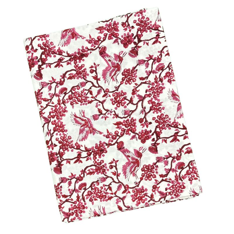 Toile De Jouy Birds - Wine - Tablecloth