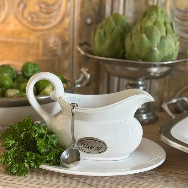 Tuscan Gravy Boat with Saucer, New