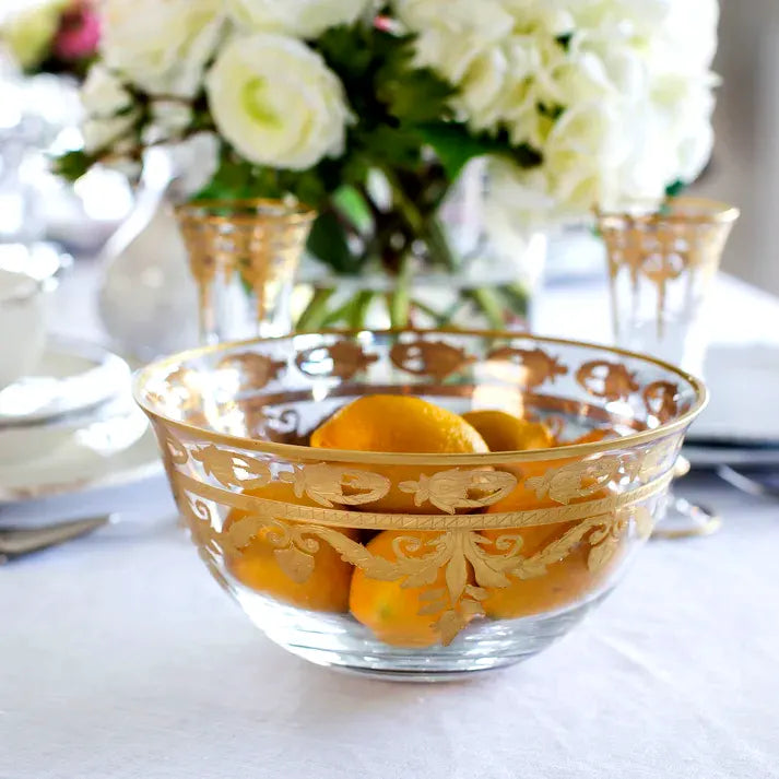 Vetro Gold Serving Bowl