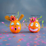 Bumpkin Betty & Gossip gourdy Pumpkin Set, Small