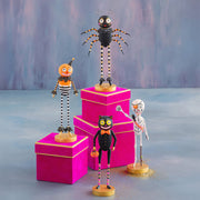 Glitterville Cat, Pumpkin Man, Spider, Pirate, Tabletop Figures