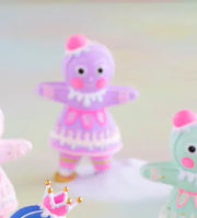 Glitterville Small Tabletop Rainbow Gingers, 8"