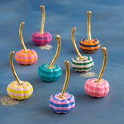Stripe Pumpkin 4", Set of 8 Asst