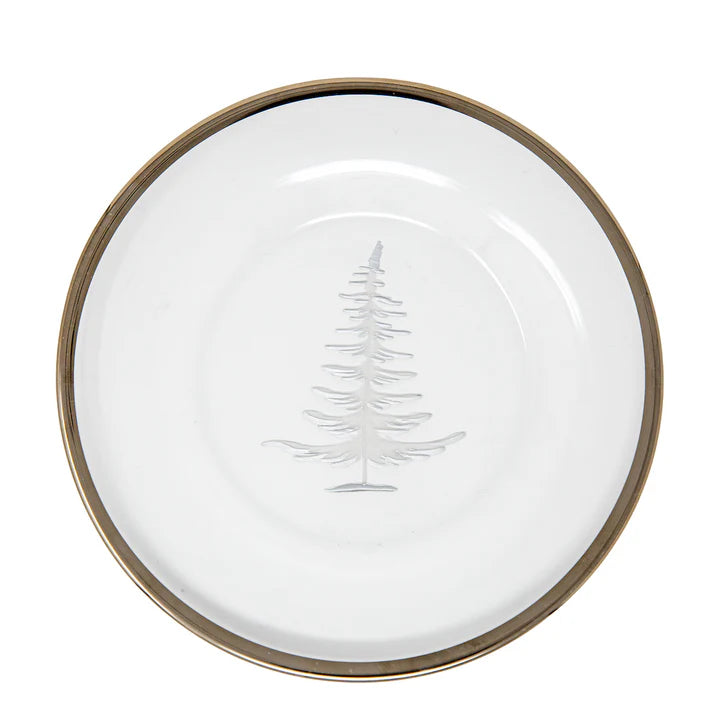 Vetro Platinum Etched Tree Plate