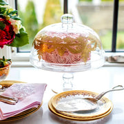 Vetro Gold Cake Stand with Dome