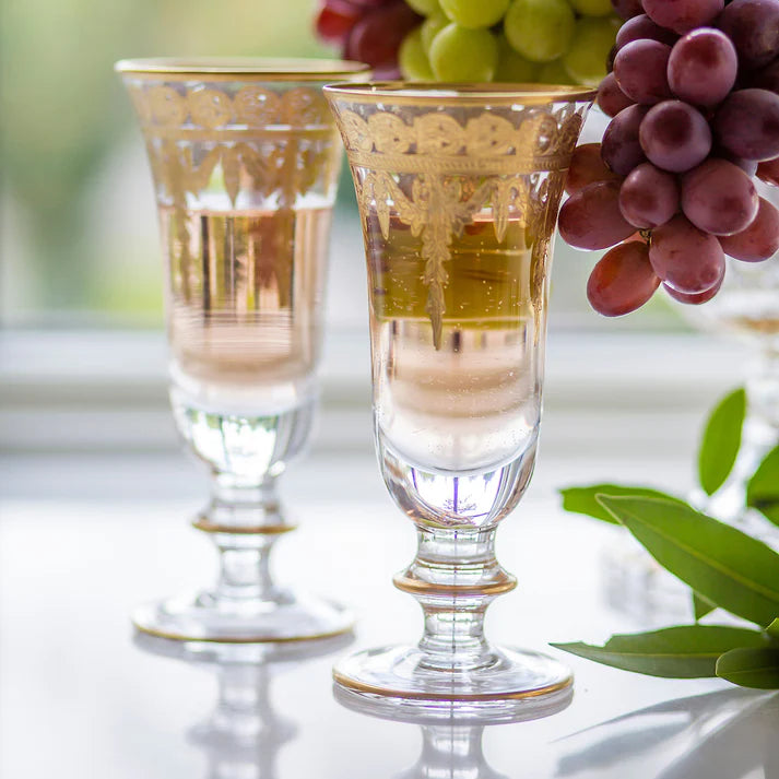 Vetro Gold Flute Glass