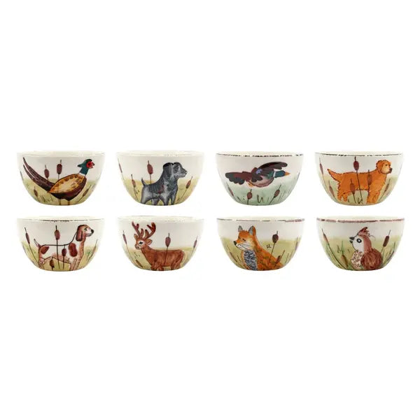 Wildlife Assorted Cereal Bowls, Set of 8 Asst (New)