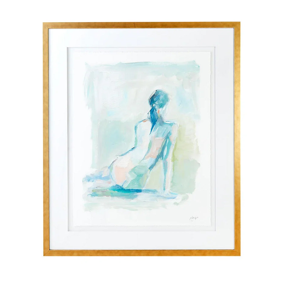 Pastel Watercolor Figure Woman
