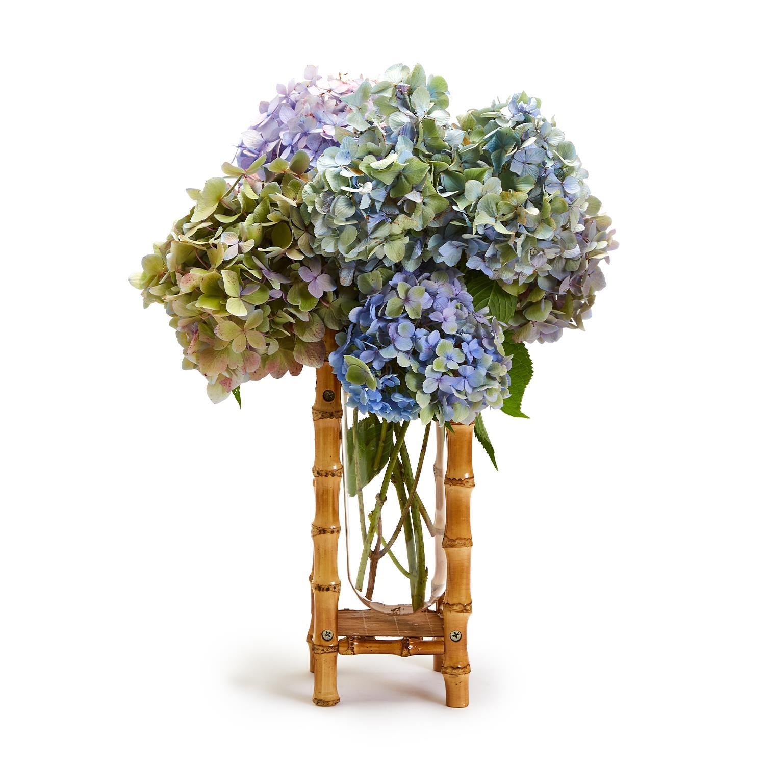 Natural Bamboo Vase with Glass Vessel