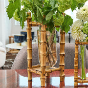 Natural Bamboo Vase with Glass Vessel