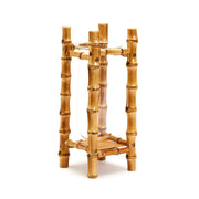 Natural Bamboo Vase with Glass Vessel