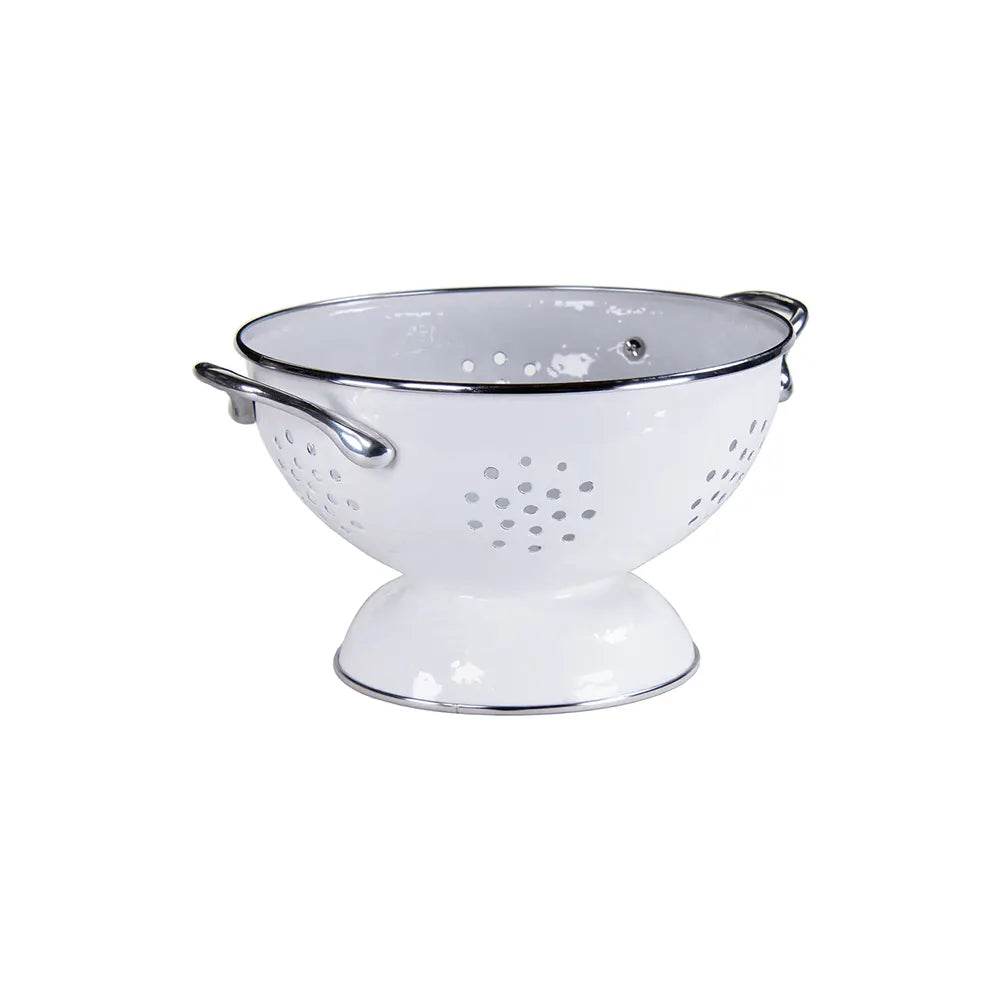 White Solid Medium Colander