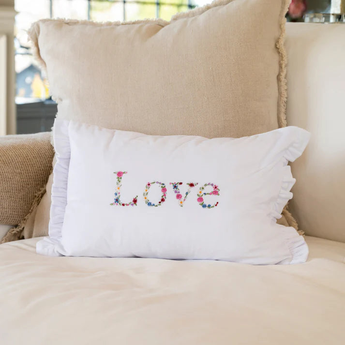 Floral Love Velvet Decor Pillow