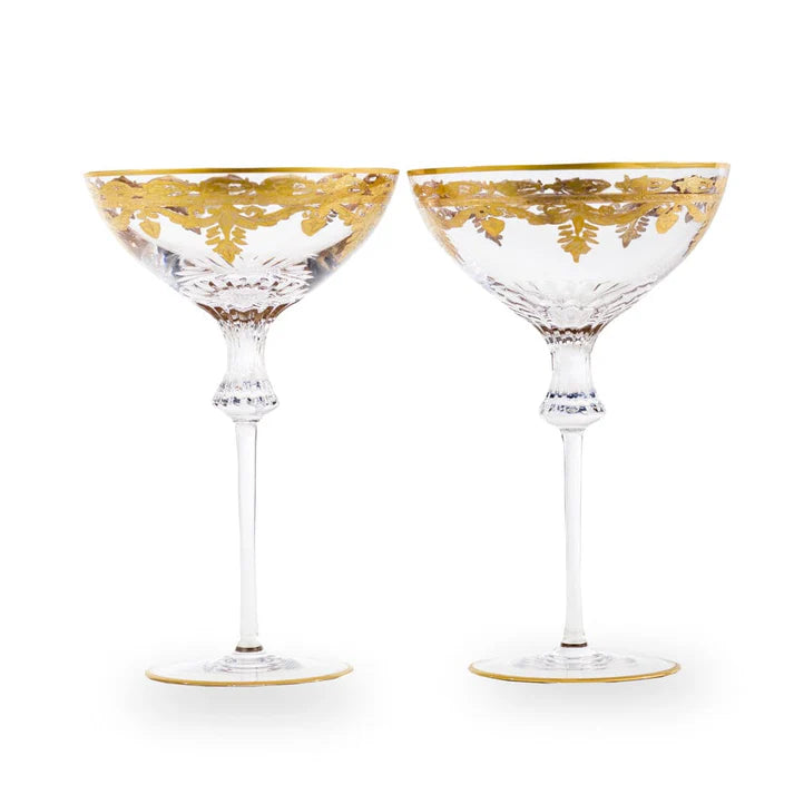 Vetro Gold Wedding Coupe Set