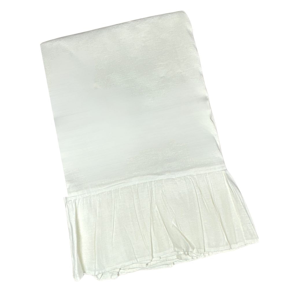 White Linen Ruffle - Tablecloth