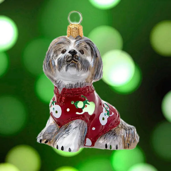 Shih Tzu in Christmas Pajamas Christmas Ornament