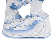 Faience Lions, Pair