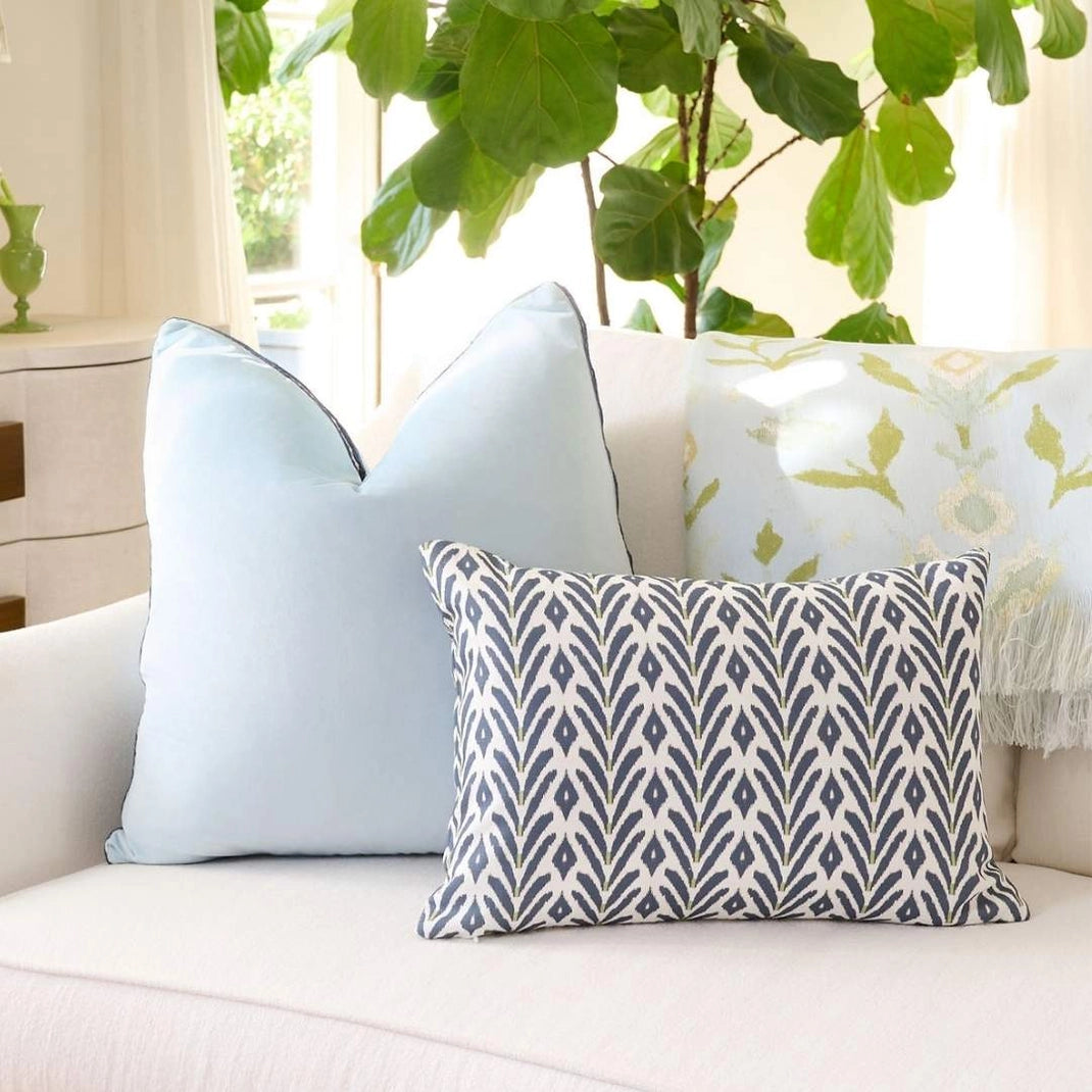 Petal Garden Navy Decorative Pillow, More Sizes