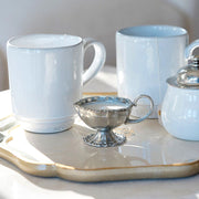 Vintage Beaded Pewter Piccolo Creamer