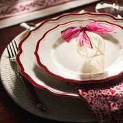 Stella Scalloped Crimson Dinner Plate