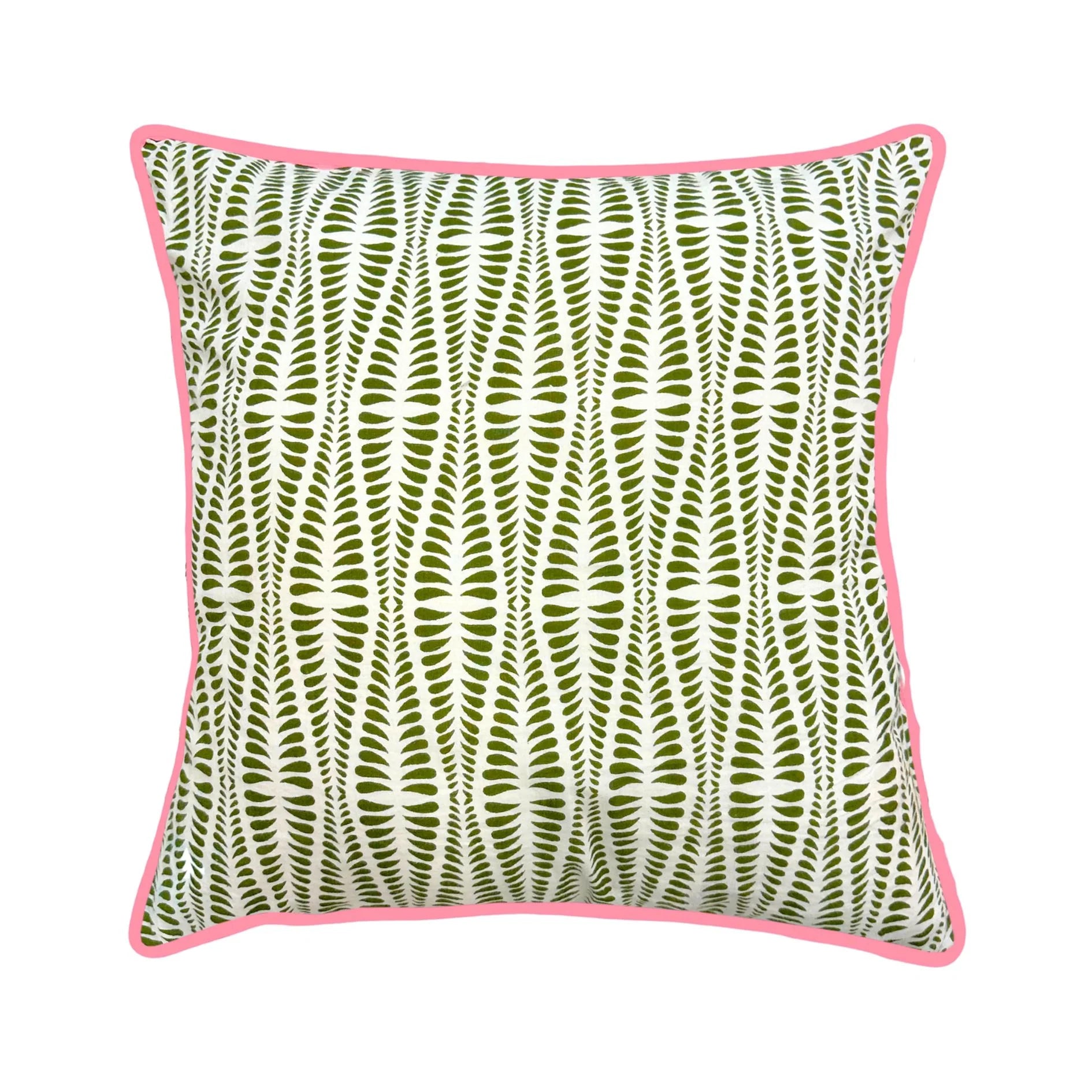 Alys in Vines Block Print Throw Pillow