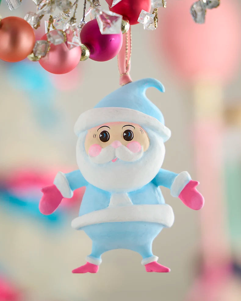 Rainbow Baby Papa Noel Ornament, Set of 4 Asst Colors