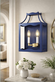 Marin Navy Blue Metal Wall Sconce