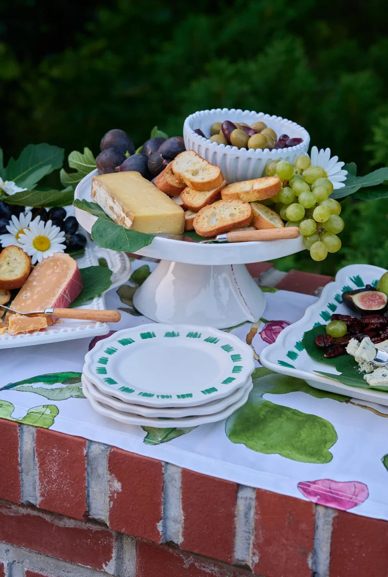 Lisbon Green Stitch Rectangular Platter