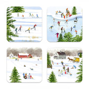 Caskata Winter Birchwood Coasters, Set of 4